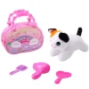 Peluche chien chat avec accessoi
