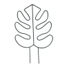 Piquet feuilles metal a planter