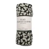 Plaid a franges leopard noir 130