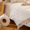 Plaid coton franges 130x170cm