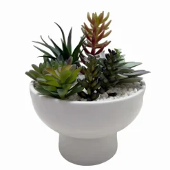 Plante artificielle pot blanc su