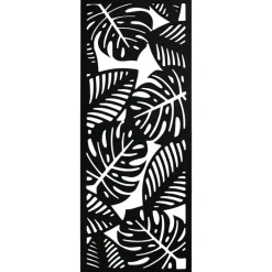 Plaque murale feuillage noire