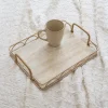 Plateau effet marbre bord feston