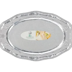Plateau oval x2 aluminium