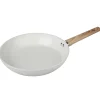 Poele creme exterieur strie 28cm