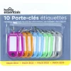 Porte-cles x10 avec etiquette