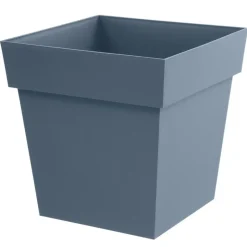 Pot carre toscane 39cm denim