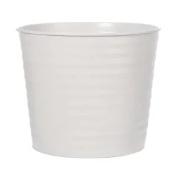 Pot decoratif xl en metal textur