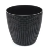 Pot de fleur en plastique