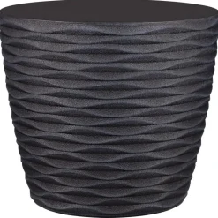 Pot de fleurs en plastique rond