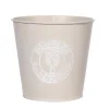 Pot en metal decoratif galvanise