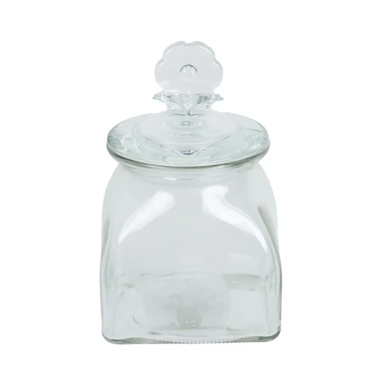 Pot fleur en verre 10x10x15cm