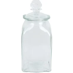 Pot fleur en verre 10x10x23cm