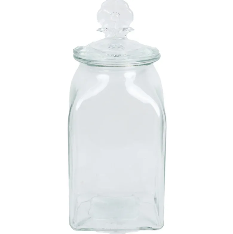 Pot fleur en verre 10x10x23cm