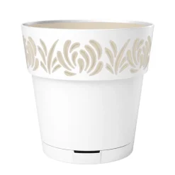 Pot gaia d25cm blanc