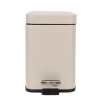 Poubelle 3l metal carre beige