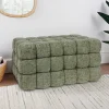 Pouf long cubes vert