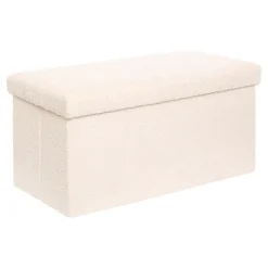 Pouf pliable double soana blanc