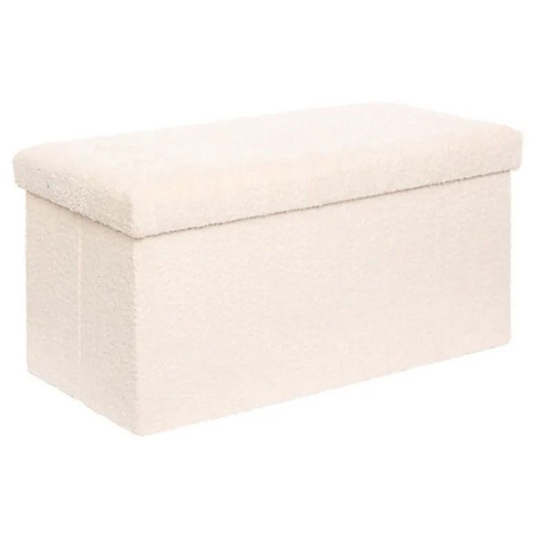 Pouf pliable double soana blanc