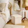Pouf pliable simple soana blanc