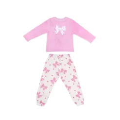 Pyjama fille polare noeud rose