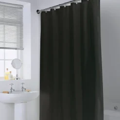 Rideau de douche polyester noir