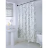 Rideau de douche reflet argent