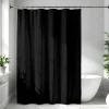 Rideau de douche unicolor noir