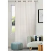 Rideau lisa effet lin blanc 140x