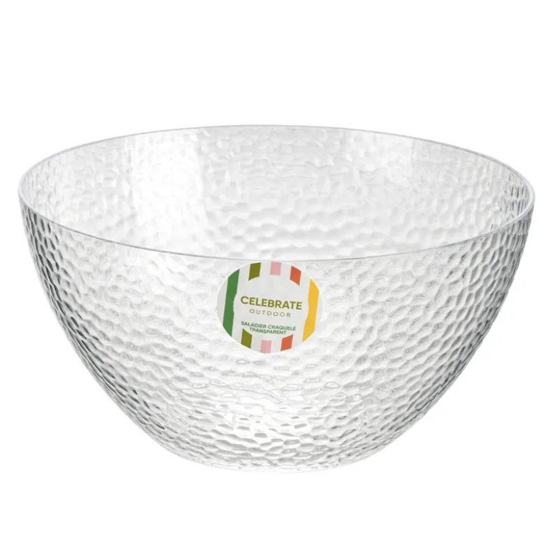 Saladier craquele transparent