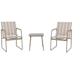 Salon de jardin namur 3pcs beige