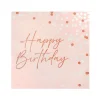 Serviette 33x33cm x20 rose g