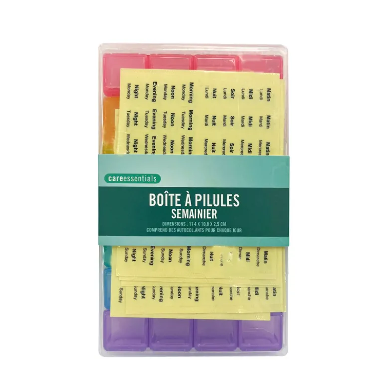 Set de piluliers x7 avec sticker