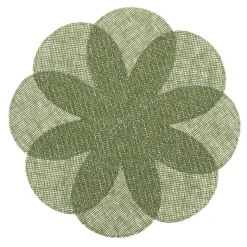 2 sets de table fleur vert