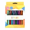 Stylos retractables colores x10