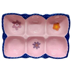 Support a oeuf x6 rose et bleu