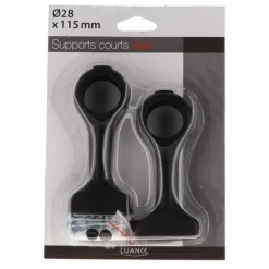 Support court x 2 d28 - noir mat