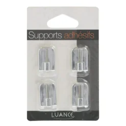 Supports adhesifs x4 - chrome