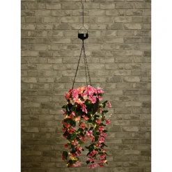 Suspension solaire panier fleuri