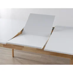 Table extensible 120/160cm blanc