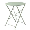Table ronde en metal d60 verte