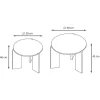 2 tables effet travertin / bois