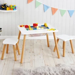 Table & 2 tabourets plateau