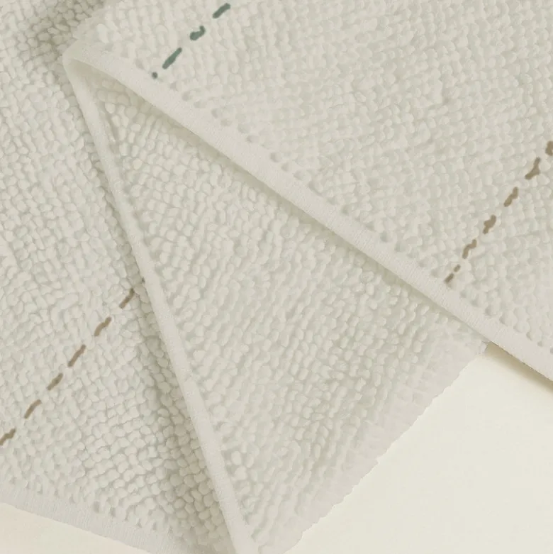 Tapis bain rayures colorees