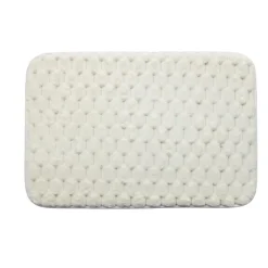Tapis de bain soft touch blanc