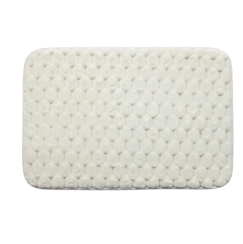 Tapis de bain soft touch blanc