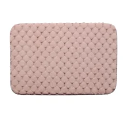 Tapis de bain soft touch rose