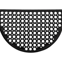 Tapis demi lune caillebotis noir