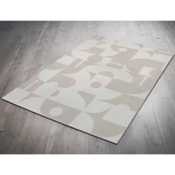 Tapis geo creme 60x110cm
