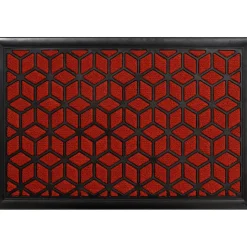 Tapis long island 40x60cm rouge